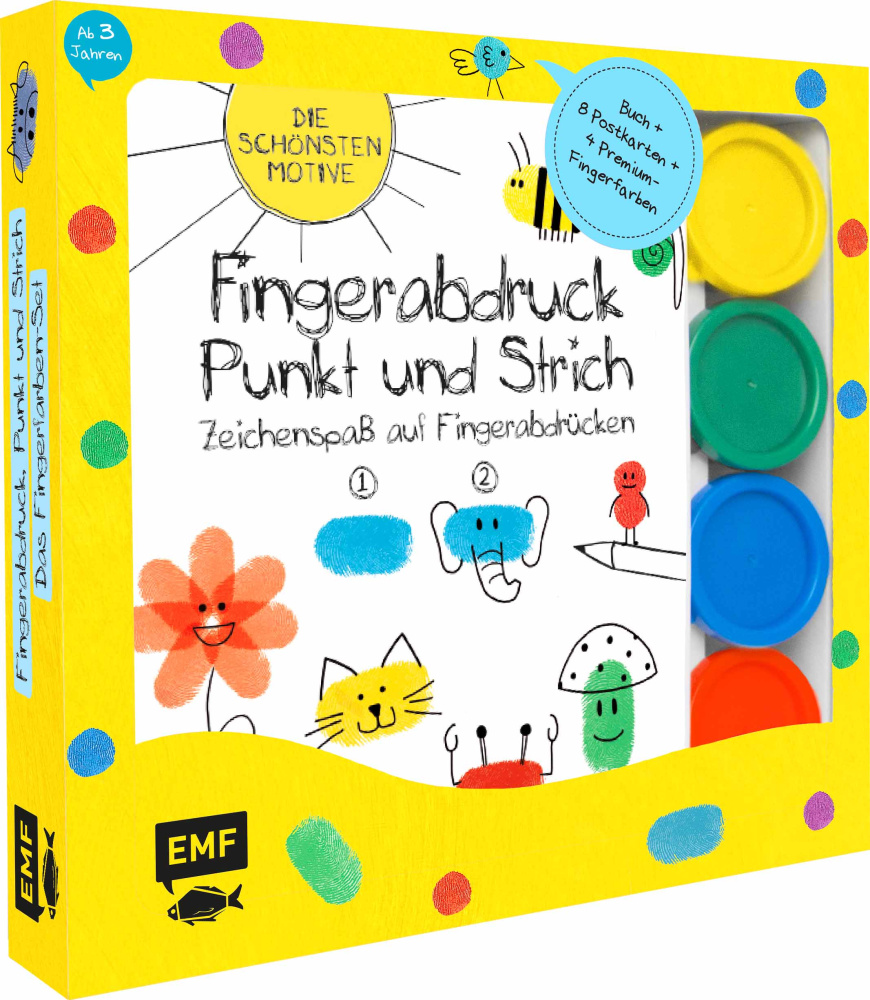 Fingerabdruck, Punkt und Strich – Das Fingerfarben-Set
