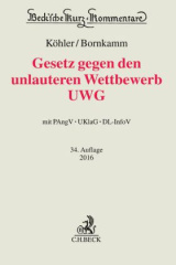 Gesetz gegen den unlauteren Wettbewerb (UWG), Kommentar