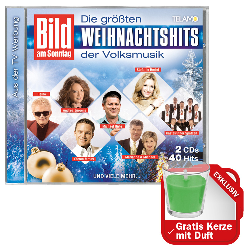 Bild am Sonntag - Die größten Weihnachtshits der Volksmusik + EXKLUSIVE Kerze