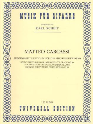 Ausgewählte Etüden für die Mittelstufe op. 60 für Gitarre