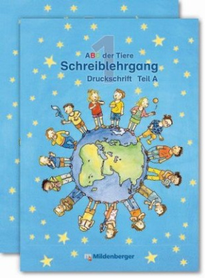 1. Jahrgangsstufe, Schreiblehrgang Druckschrift, Teil A und B  zu Lesen in Silben (Silbenfibel®), 2 Bde.