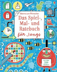 Das Spiel-, Mal- und Ratebuch für Jungs