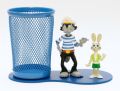 "Stiftebox ""Hase & Wolf"" mit 2 Figuren"