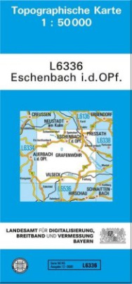 Topographische Karte Bayern Eschenbach i. d. OPf.