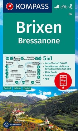 KOMPASS Wanderkarte Brixen, Bressanone