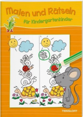 Malen und Rätseln für Kindergartenkinder (Orange)