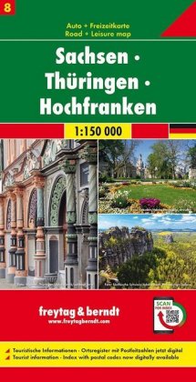 Freytag & Berndt Auto + Freizeitkarte Sachsen - Thüringen - Hochfranken, 1:150.000