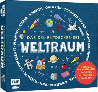 Das XXL-Entdecker-Set - Weltraum: 10 Modellen zum Selberbauen, Sachbuch, Experimente & coole Rakete