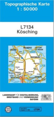 Topographische Karte Bayern Kösching