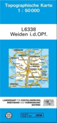 Topographische Karte Bayern Weiden i. d. OPf.