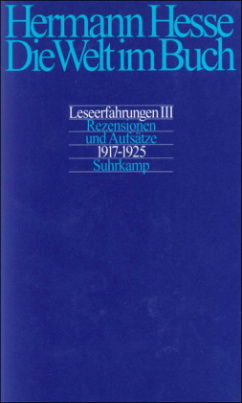 Rezensionen und Aufsätze aus den Jahren 1917-1925