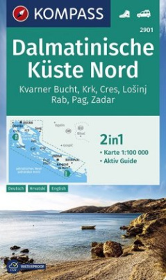 KOMPASS Wanderkarte Dalmatinische Küste Nord