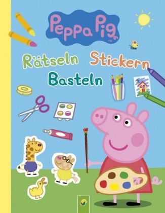 Peppa Pig Rätseln Stickern Basteln