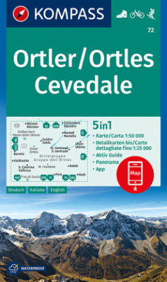 KOMPASS Wanderkarte Ortler/Ortles, Cevedale