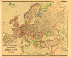 Historische Verkehrskarte von EUROPA 1942 [gerollt]