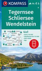 KOMPASS Wanderkarte Tegernsee, Schliersee, Wendelstein