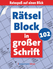 Rätselblock in großer Schrift. Bd.102