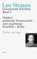 Hobbes' politische Wissenschaft und zugehörige Schriften - Briefe.