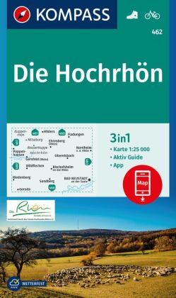 KOMPASS Wanderkarte 462 Die Hochrhön 25T