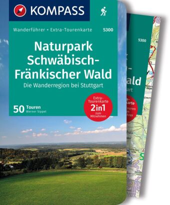 KOMPASS Wanderführer 5300 Naturpark Schwäbisch-Fränkischer Wald, Die Wanderregion bei Stuttgart, 50 Touren