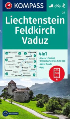 KOMPASS Wanderkarte 21 Liechtenstein, Feldkirch, Vaduz