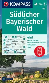 KOMPASS Wanderkarte 197 Südlicher Bayerischer Wald 1:50.000