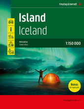 Island Reiseatlas, Autoatlas 1:150.000, Spiralbindung, freytag & berndt