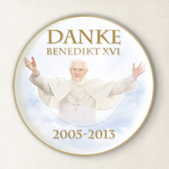 Papst Benedikt XVI Wandteller