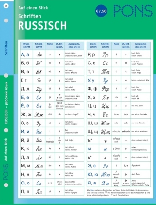 PONS Schriften auf einen Blick, Russisch