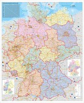 Stiefel Wandkarte Großformat Deutschland politisch mit Wappen