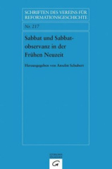 Sabbat und Sabbatobservanz in der Frühen Neuzeit